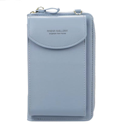 Elegance On-the-Go – Luxe PU Leather Crossbody Shoulder Bag with Phone & Card Organizer